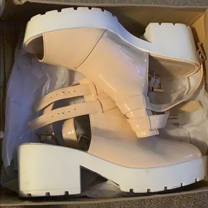Patton leather platform sandals worn once